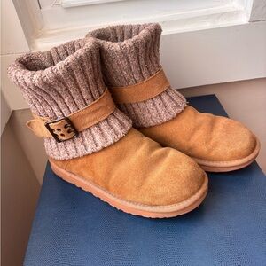 UGG Classic Knit Cuff Boots Chestnut Suede